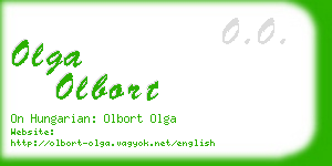 olga olbort business card